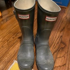 Worn short Hunter boots